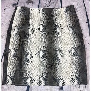 Salty Women Grey Faux Snakeskin Mini Skirt Size Small Animal Print High Waist